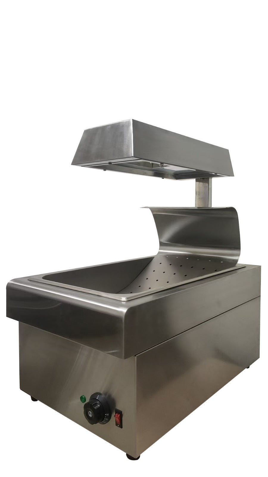 Countertop Chip Scuttle – Heated Chip Dump with Overhead Light & Bottom Heating Element (13amp Plug)