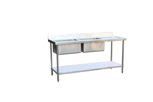 Stainless Steel Right Drainer Sink - 180cm/71"