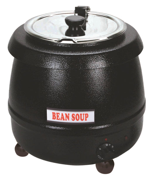 Infernus 10L Black Soup Kettle – Commercial Wet Heat Warmer for Catering