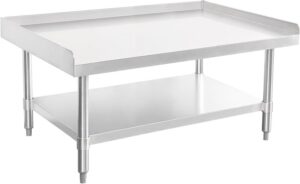 Large Stainless Steel Charbroiler and Griddle Table (150cm)