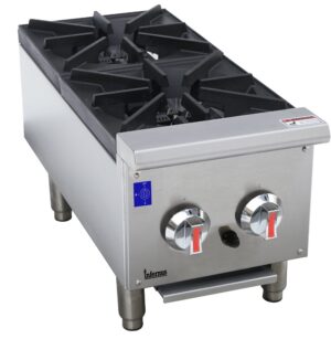 Infernus INF-GB2 Commercial 2 Burner Gas Hob Hotplate Cooker 14kW (NG / LPG)