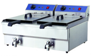 Infernus INEF-102V Commercial Twin Tank 2x10L Electric Fryer with Taps 6kW