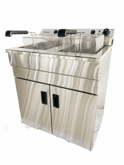 Infernus Free Standing Twin Tank Electric Fryer - 2 x 16 Litres