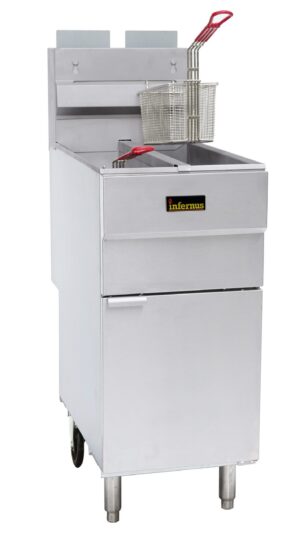 Infernus INF-120TT Commercial 4 Burner Twin Tank Gas Fryer 2x11L 35.2kW (NG / LPG)