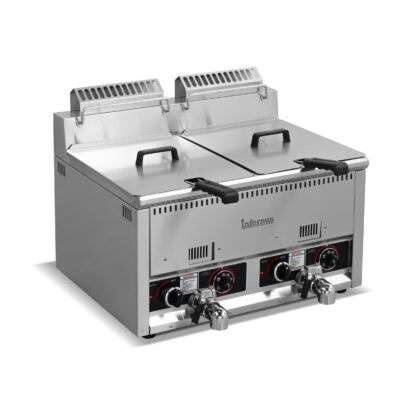 Infernus Countertop Twin Tank Gas Fryer LPG