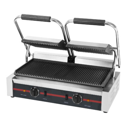 Infernus Upper/Lower Ribbed Twin Panini Grill