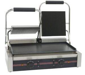 Infernus INF-PG2SC Commercial Twin Panini Grill Half Ribbed 3.6kW 570mm
