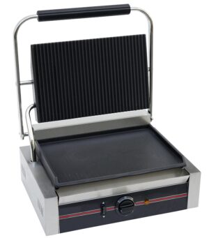 Infernus INF-PGMC Commercial Double Panini Grill Half Ribbed 2.2kW (13A Plug)