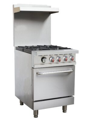 Infernus INF-RGR24X Commercial 4 Burner Gas Range Oven Cooker 32kW 60cm