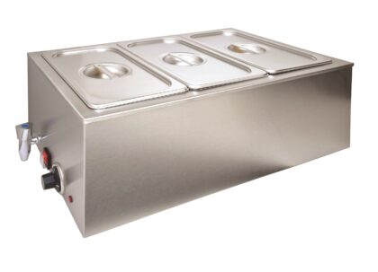 Infernus Electric Bain Marie With Tap - 3 x GN 1/3 Pans
