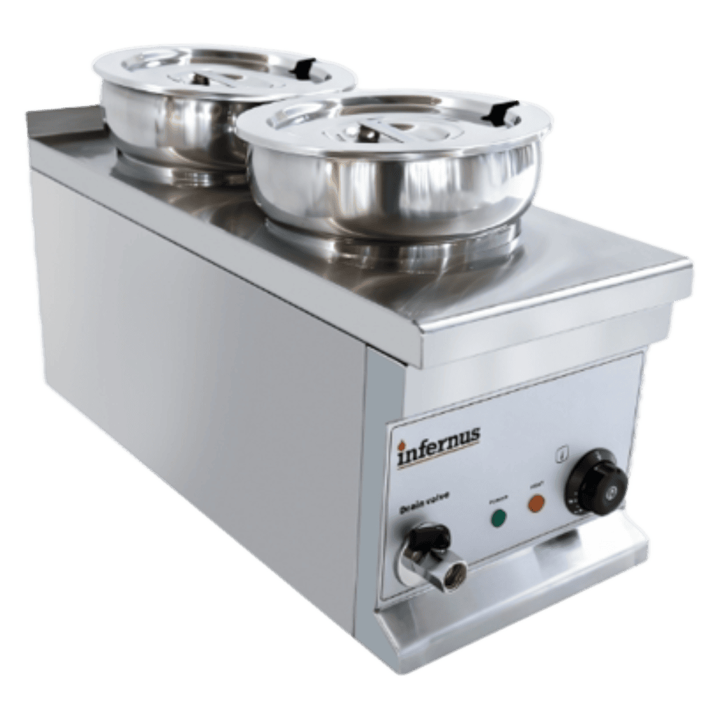Infernus 2 Pot Electric Round Bain Marie – 2 x 7L