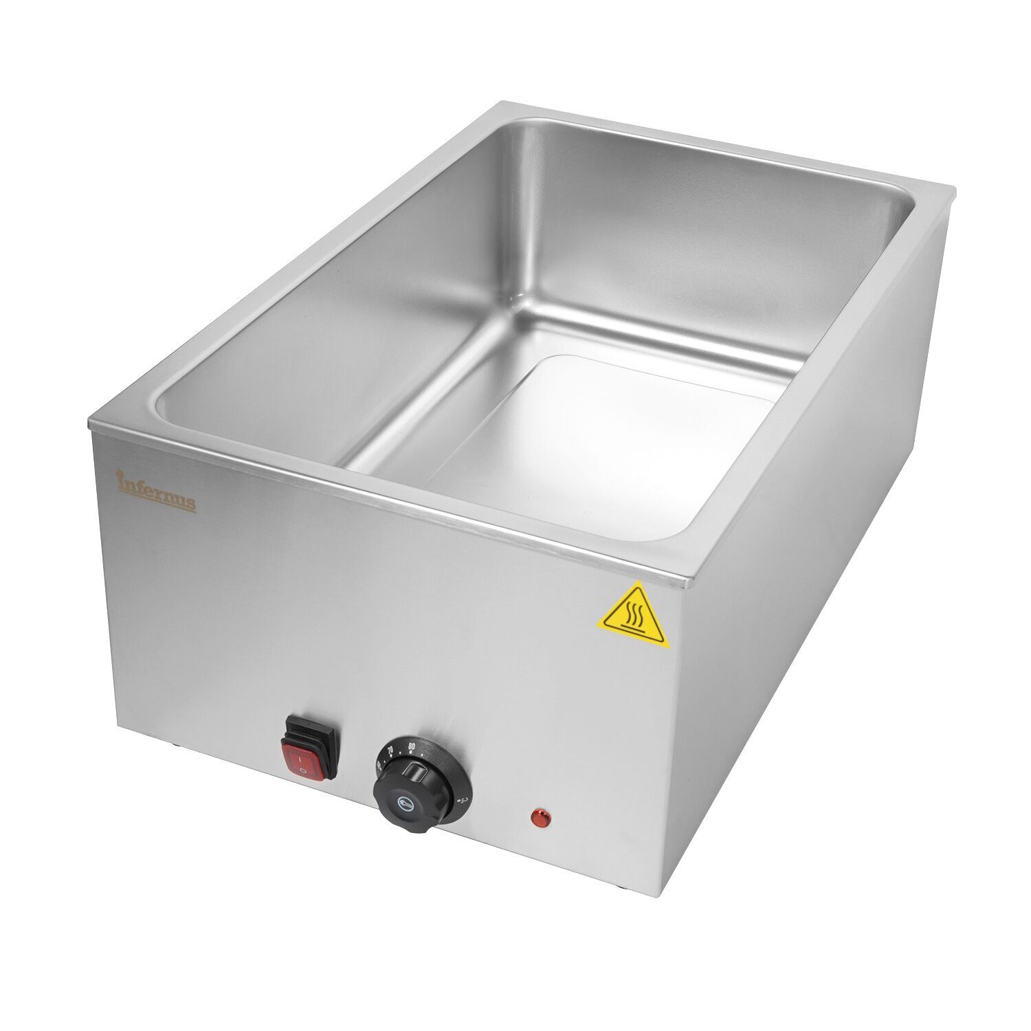 Infernus INF-BM Commercial Wet Heat Bain Marie GN 1/1 1.2kW (13A Plug)