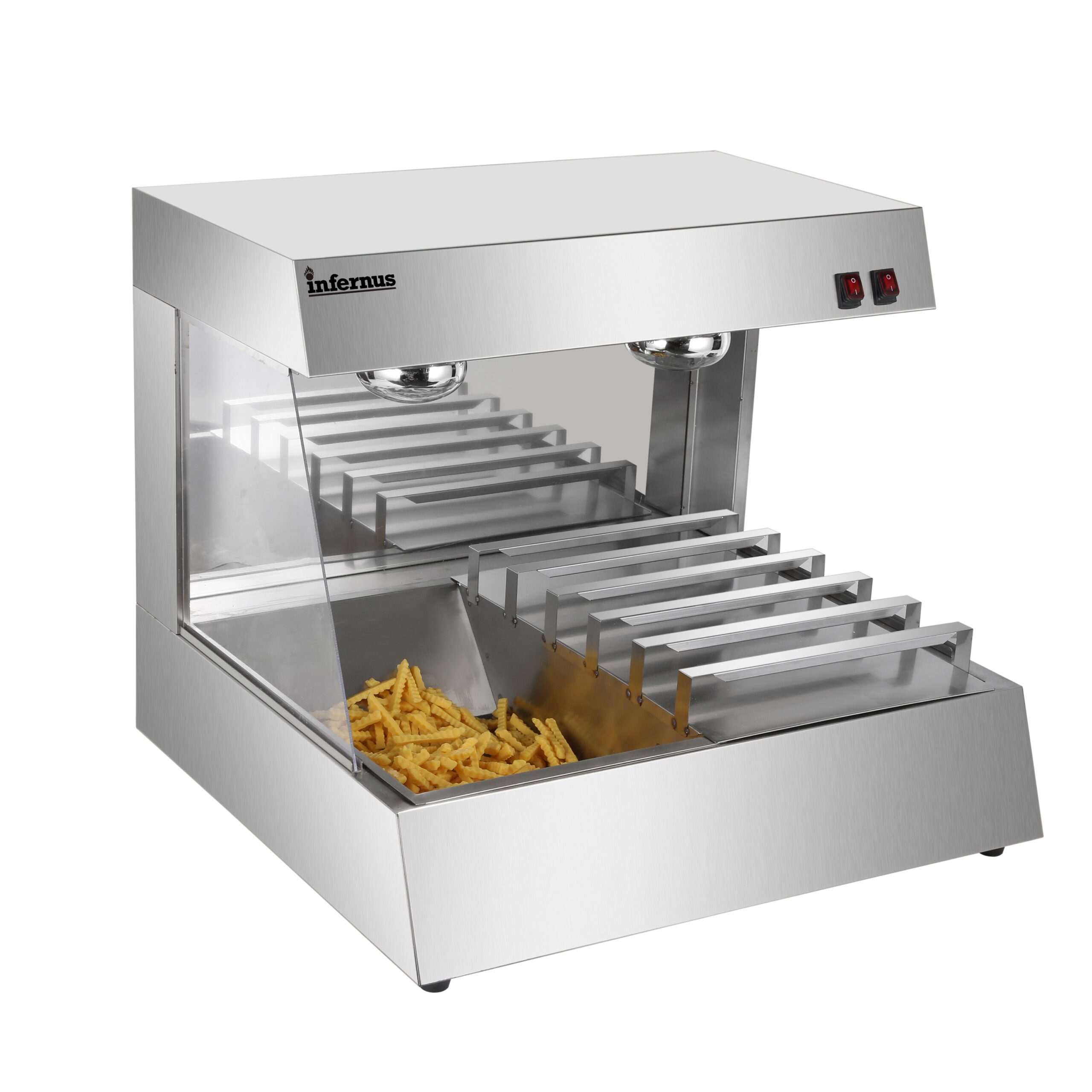 Infernus Chip Scuttle KCW8 – Commercial Countertop Chip Warmer - Image 2