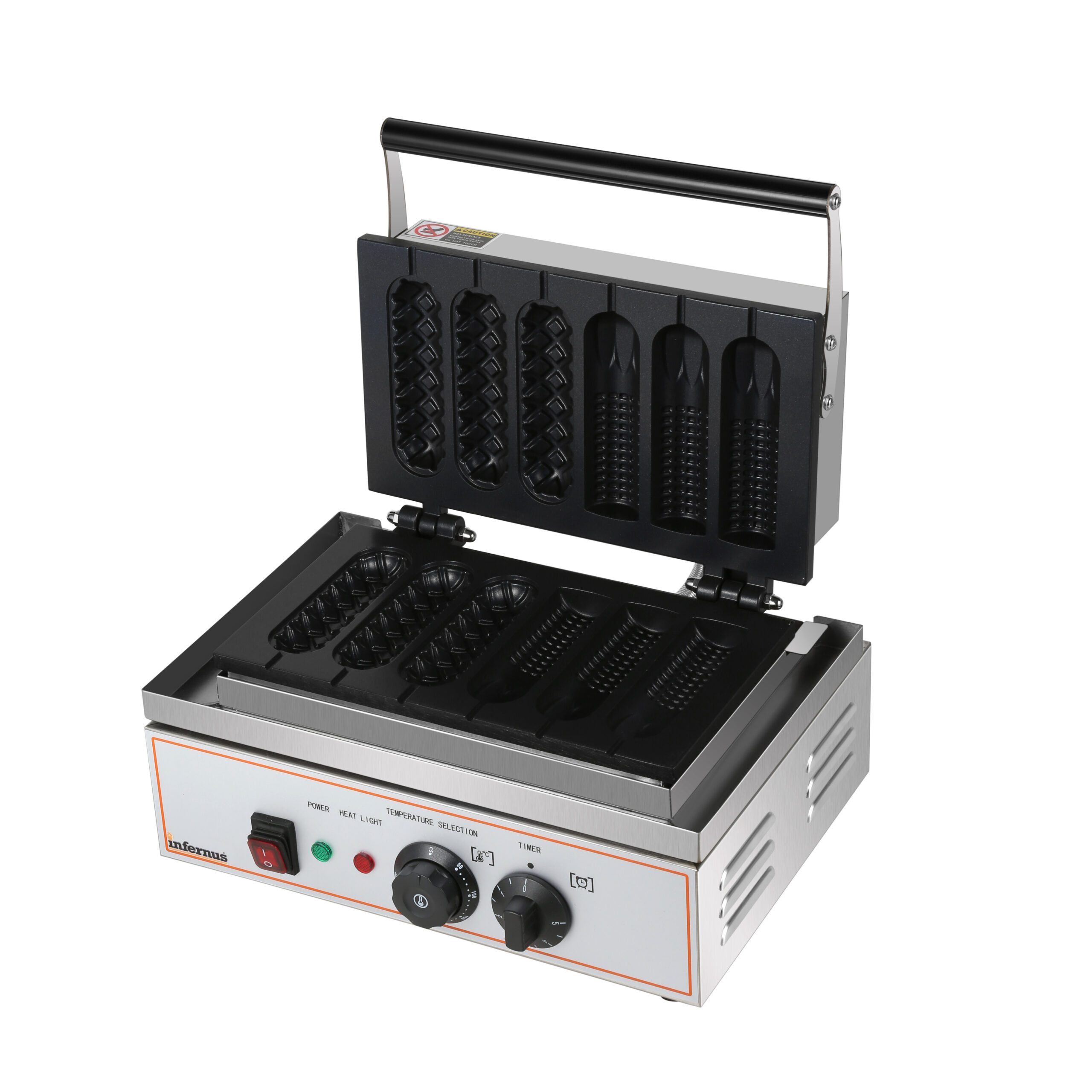 Infernus INF-KHD Commercial Corn & Hot Dog Waffle Maker 1.6kW (13A)