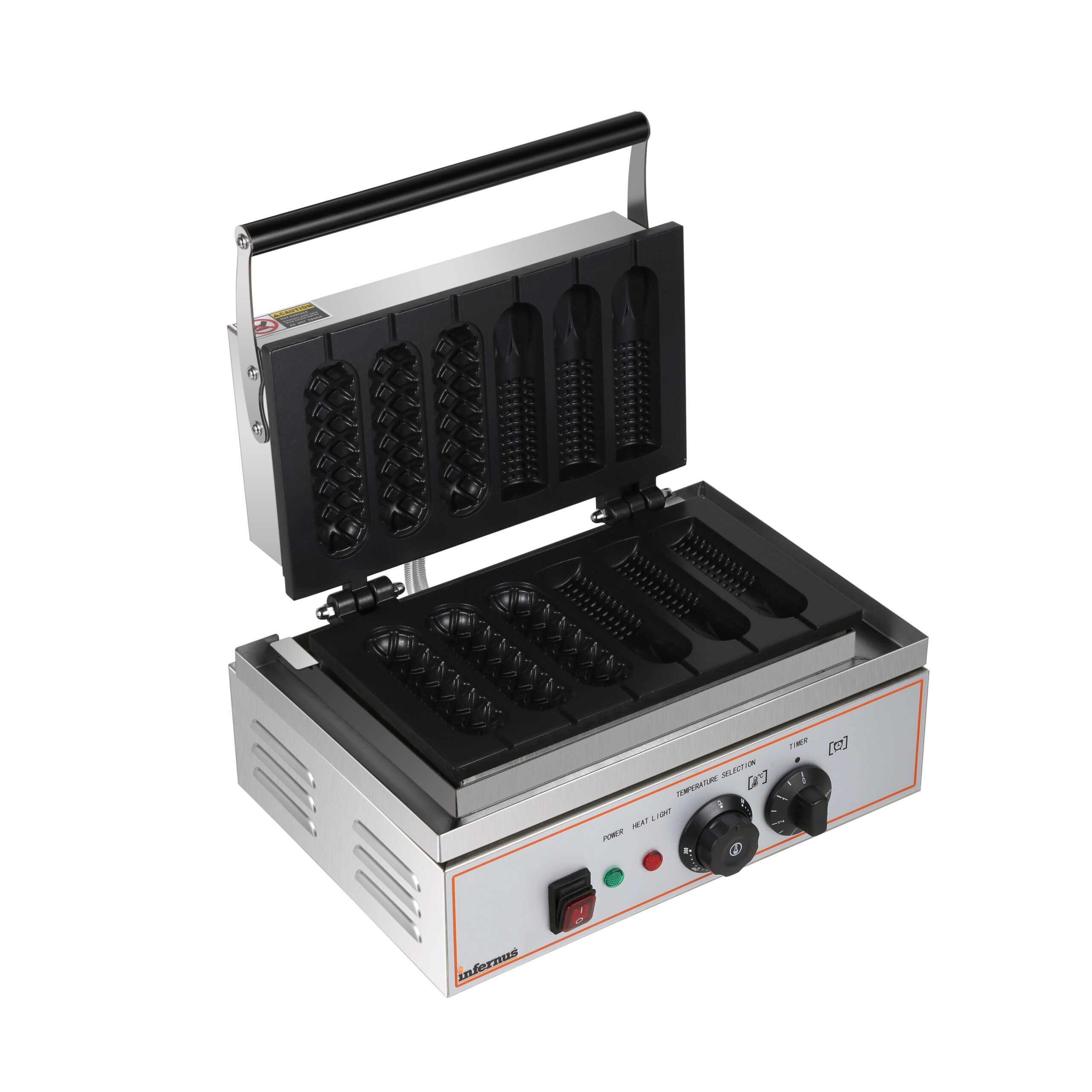 Infernus INF-KHD Commercial Corn & Hot Dog Waffle Maker 1.6kW (13A) - Image 5