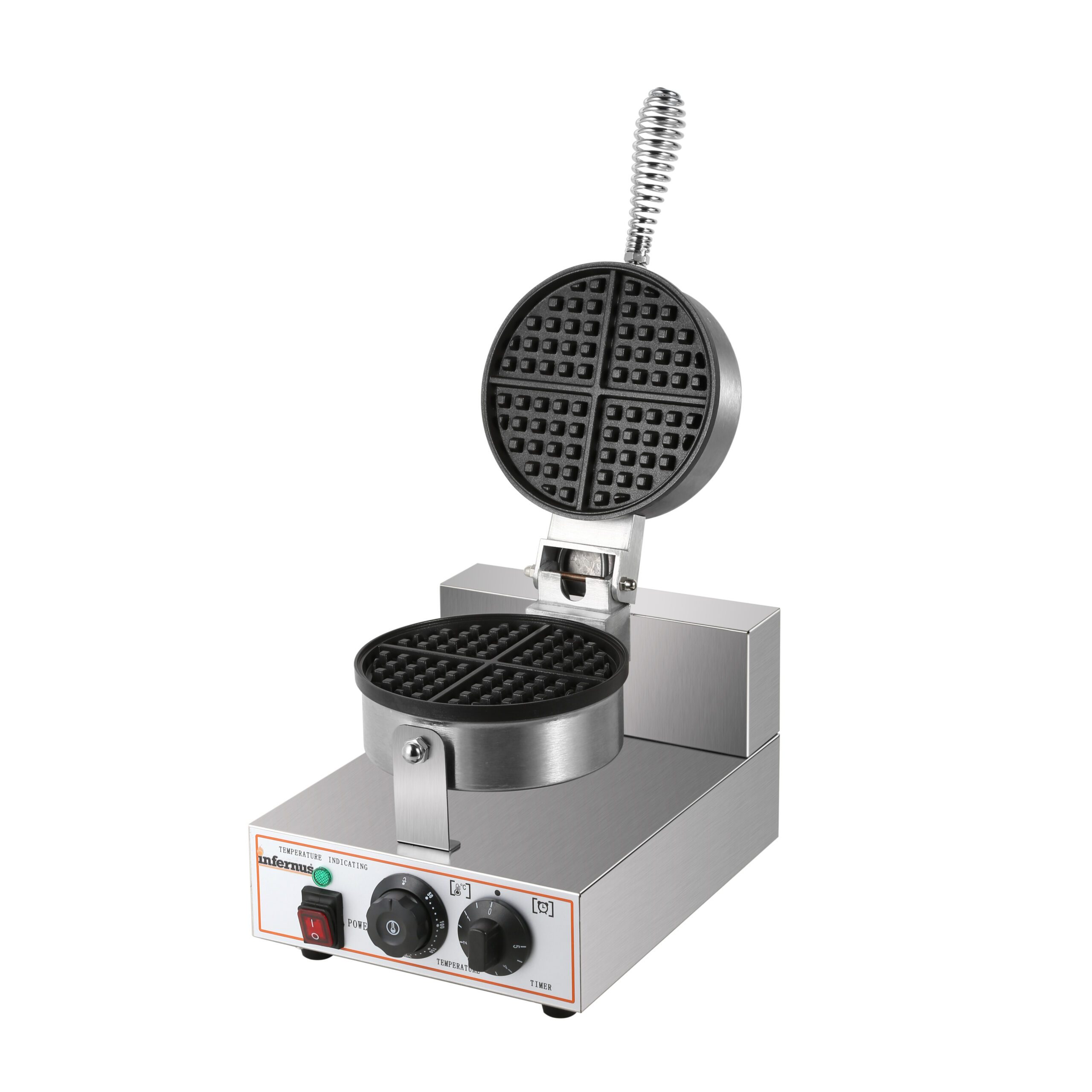 Infernus INF-WB1 Commercial Single Waffle Maker Baker 1kW (13A Plug)