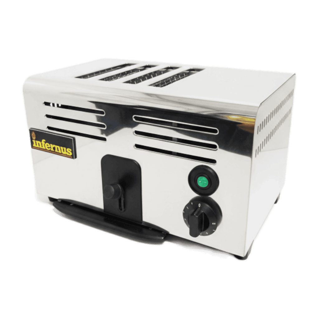 Infernus 4ATS-C Commercial 4 Slice Toaster Stainless Steel 1.98kW (13A)