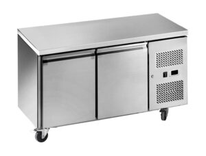 Commercial 2 Door Refrigerated Counter Fridge 282L GN 1/1 – 1.36m Stainless Steel (13A)