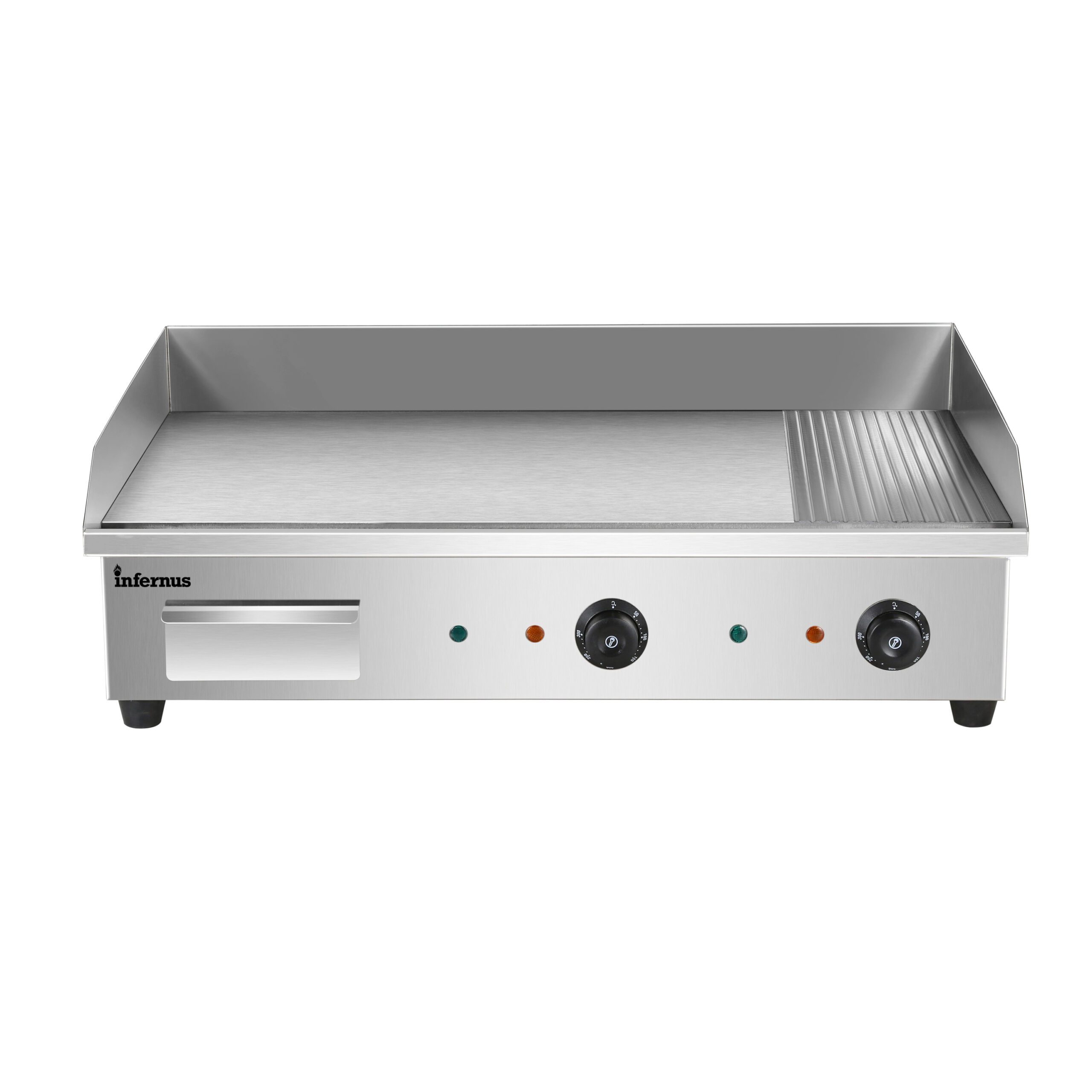 Infernus Essentials EG-822 Commercial Electric Griddle Part Ribbed 4.4kW 730mm - Image 5