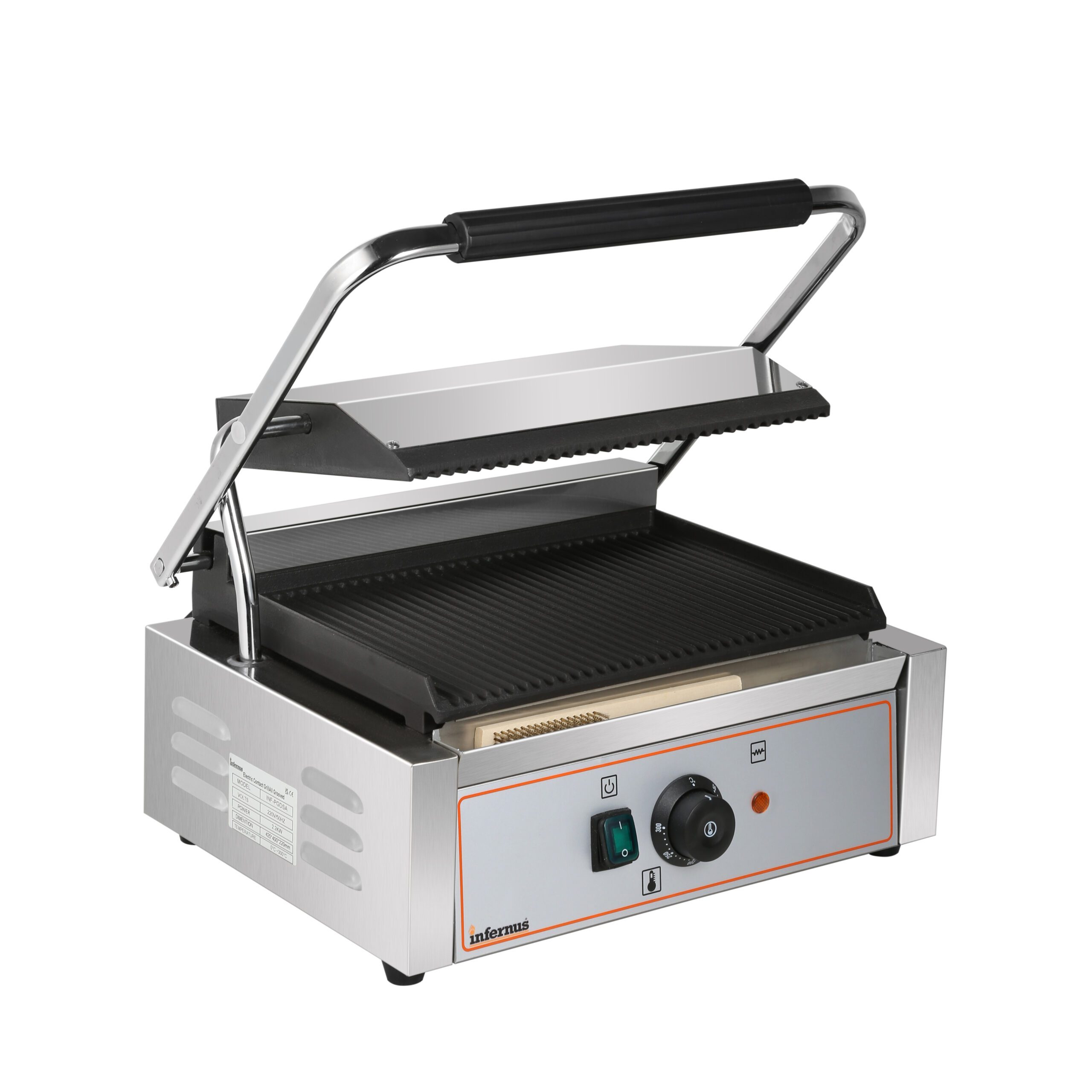 Infernus INEG-PGDSA Commercial Double Contact Panini Grill Ribbed 2.2kW (13A) - Image 10