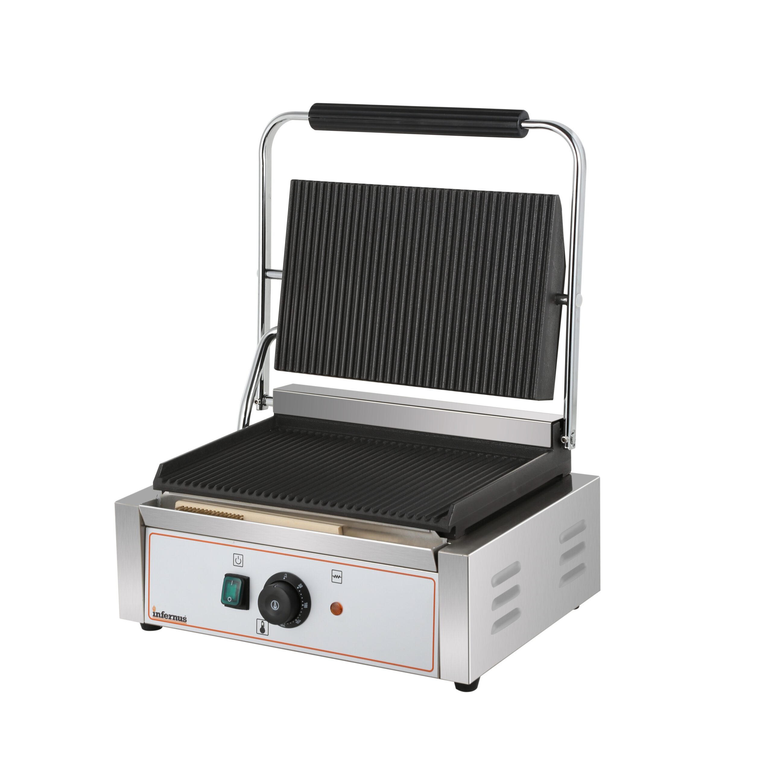 Infernus INEG-PGDSA Commercial Double Contact Panini Grill Ribbed 2.2kW (13A) - Image 4