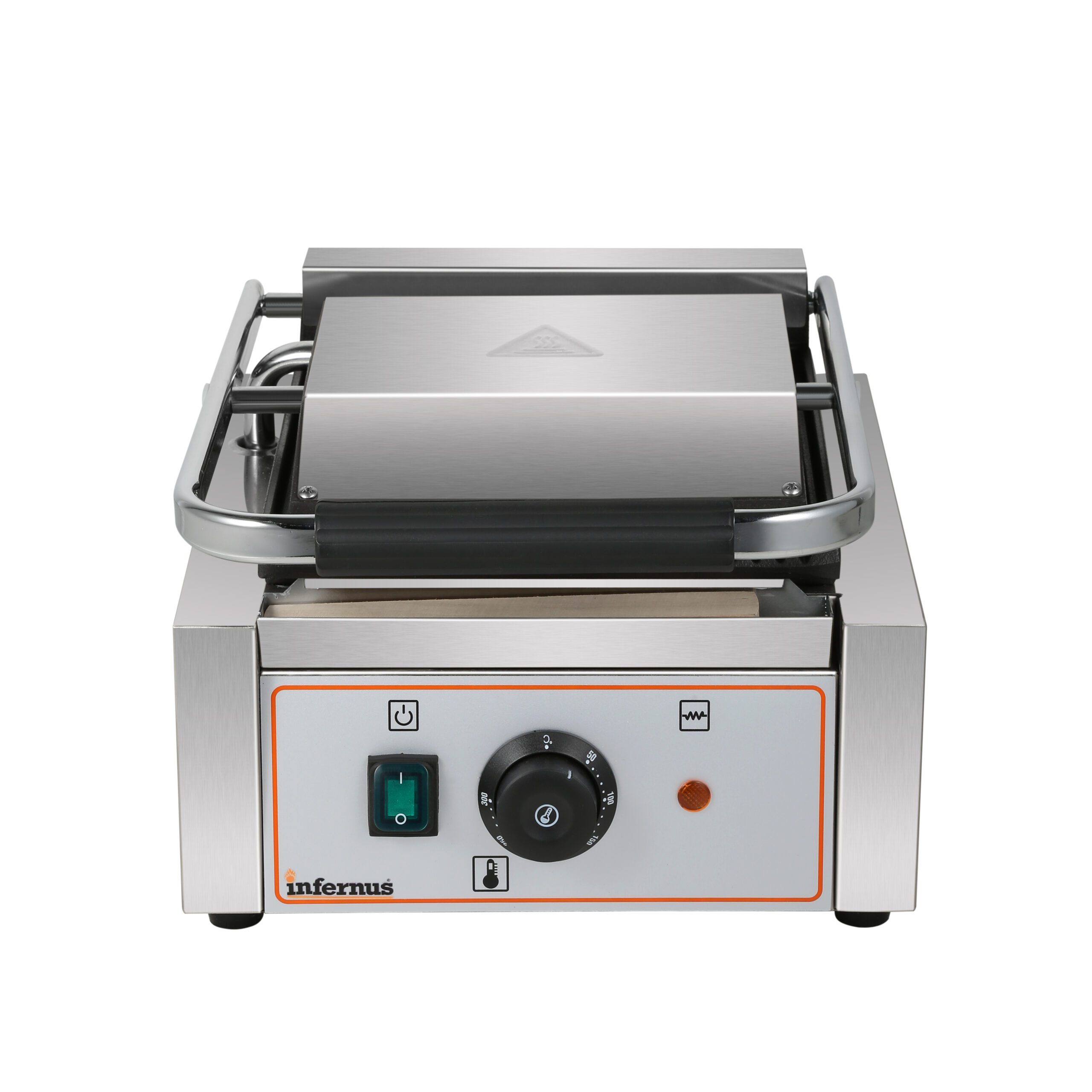 Infernus INEG-PGSA Commercial Single Contact Panini Grill Ribbed 1.8kW (13A) - Image 5