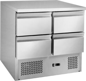 Commercial 4 Drawer Refrigerated Saladette Counter 220L GN 1/1 – 900mm (13A)