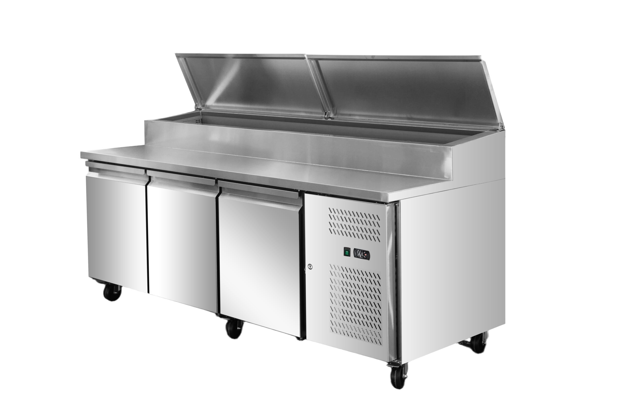 Commercial 3 Door Refrigerated Service Counter 417L on Castors – 1.8m (13A) - Image 2