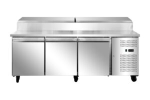 Commercial 3 Door Refrigerated Service Counter 417L on Castors – 1.8m (13A)