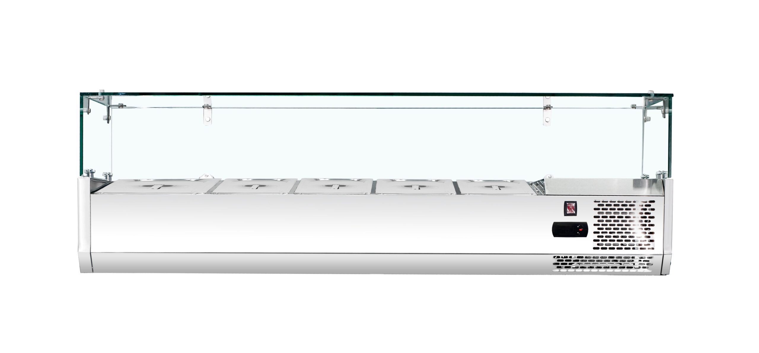 Infernus 1600mm Refrigerated Topping Unit with Glass Screen – VRX-1600 - Image 3