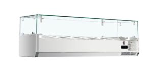 Infernus 1600mm Refrigerated Topping Unit with Glass Screen – VRX-1600