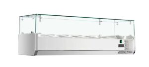 Infernus 1200mm Refrigerated Topping Unit with Glass Screen – VRX-1200