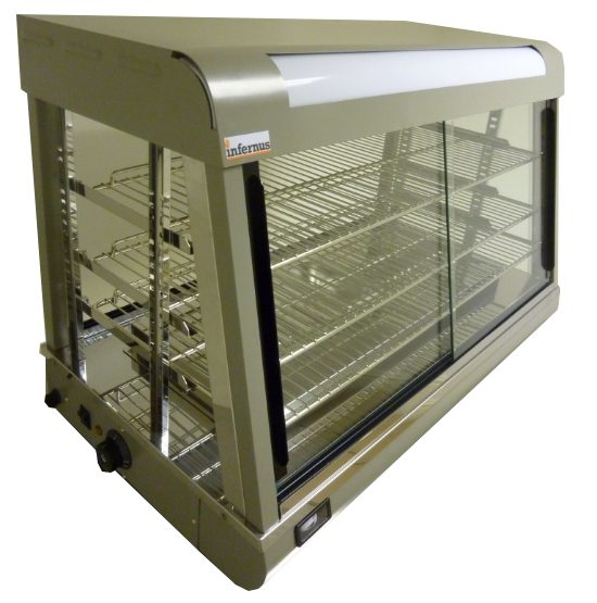 Infernus INF-FW900 Commercial Countertop Heated Display Cabinet 900mm 1.5kW (13A)